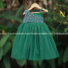 Green handworked tulle net birthday gown | Baby Couture India | Dresses for Baby Giirls and Boys