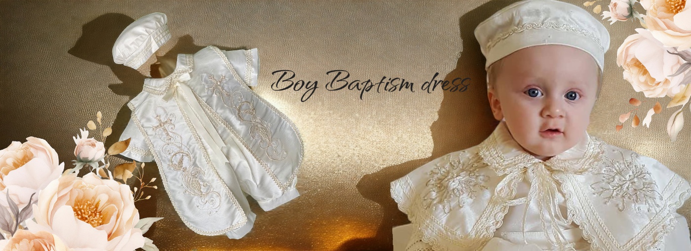 Monogrammed Baby Boy Paty Gown