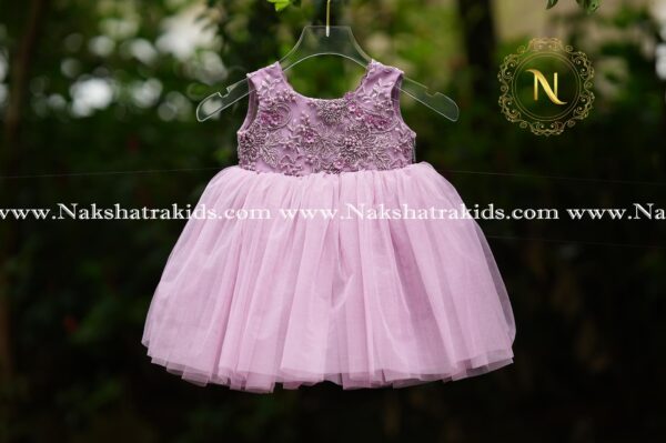 Pastel Lavender Frock - A Perfect Birthday Dress for Kids